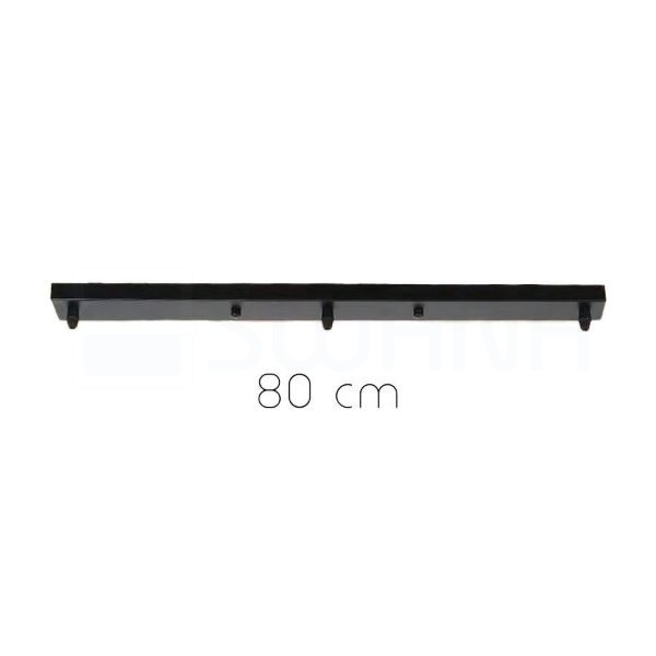 Plafontárcsa matt fekete 80 cm
