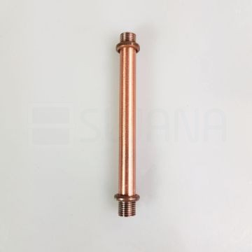 Menetes vegű cső 10cm antik vörösréz szín