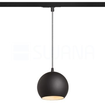 COPA egyfázisú áramkörös sínre fekete üveg 230V LED E27 11W