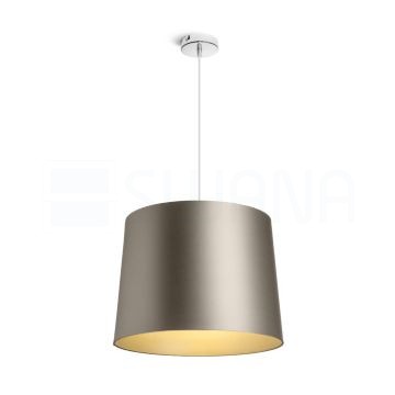 ASPRO 40/30 lámpabúra  Monaco galamb szürke/ezüst PVC  max. 23W