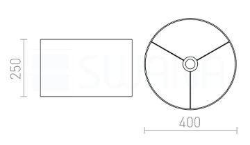 RON 40/25 lámpabúra  Monaco galamb szürke/ezüst PVC  max. 23W