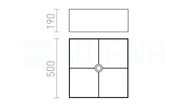 TEMPO 50/19 lámpabúra  Polycotton fehér/fehér PVC  max. 23W