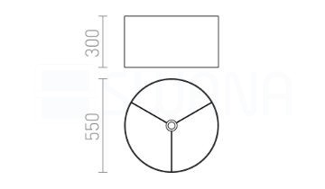 RON 55/30 lámpabúra  Polycotton fehér/fehér PVC  max. 23W