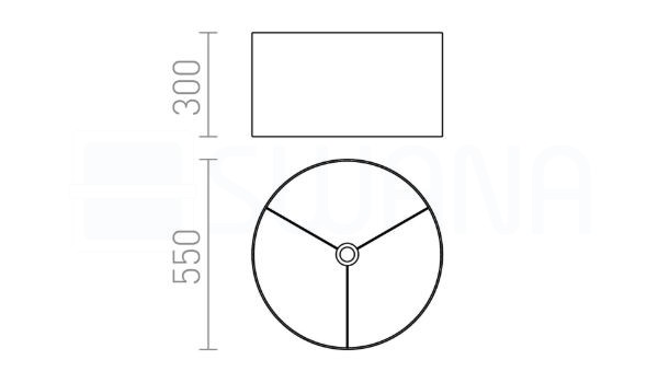 RON 55/30 lámpabúra  Polycotton fehér/fehér PVC  max. 23W