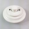 Porcelán fényerőszabályzó Ø60 mm-es dobozhoz, fehér kerettel