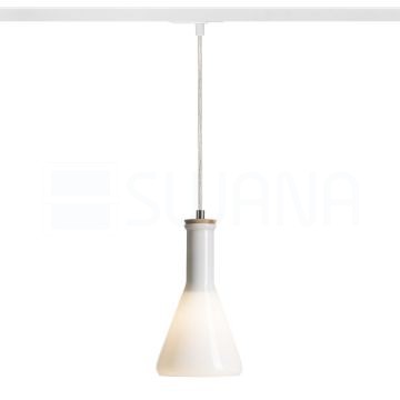 PULIRE CON egy áramkörös sínre  opál üveg/fa 230V E14 28W
