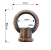 Lámpa tartógyűrű antik vörösréz - belső menetes 18mm