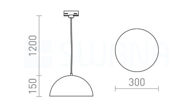 GLADYS 30 három áramkörös sínre fehér/aranysárga 230V LED E27 15W