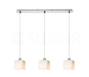 DADOS III 60 függő lámpa  opál üveg/króm 230V LED E27 3x11W