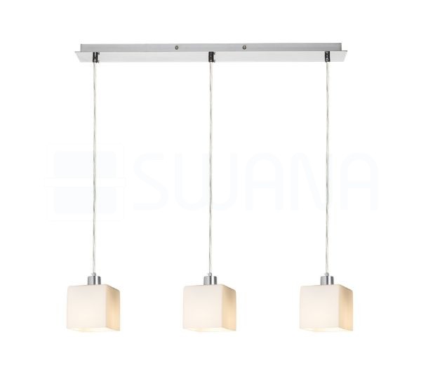 DADOS III 60 függő lámpa  opál üveg/króm 230V LED E27 3x11W