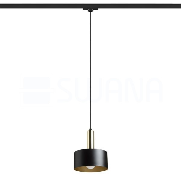 GIULIA 20 három áramkörös sínre fekete/aranybarna sárgaréz 230V LED E27 15W