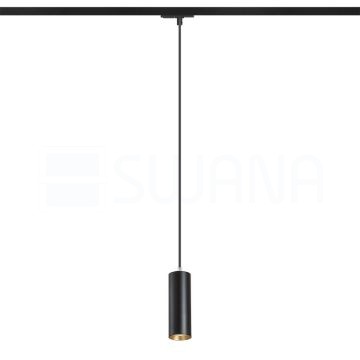 MAVRO egy áramkörös sínen függő lámpa fekete/aranysárga  230V LED 12W 38°  3000K