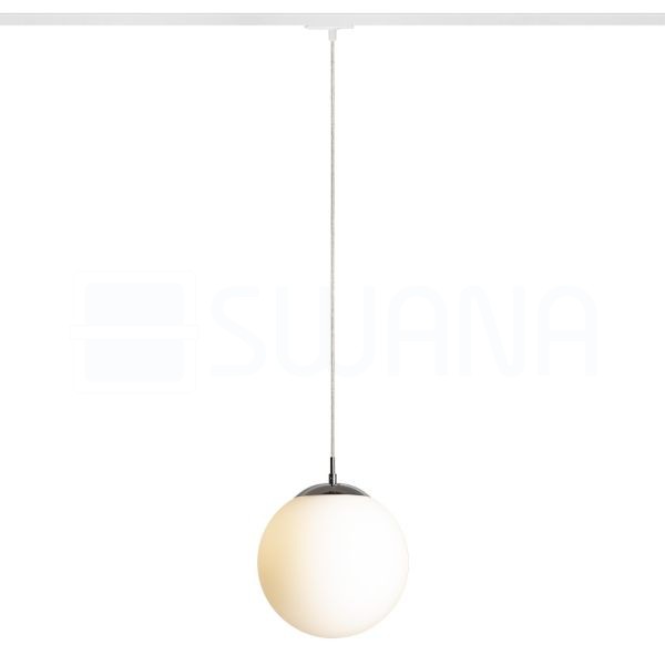 LUNA 25 egy áramkörös sínre  opál üveg/króm 230V LED E27 15W