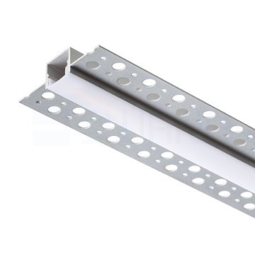 LED PROFILE B süllyesztett 1m  alumínium/tej akril 