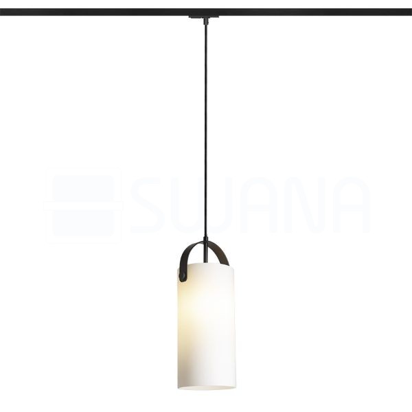 JULIETTA 31 egyfázisú áramkörös sínre  opál üveg/fekete 230V LED E27 15W