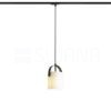 JULIETTA 16 egyfázisú áramkörös sínre  opál üveg/fekete 230V LED E27 15W