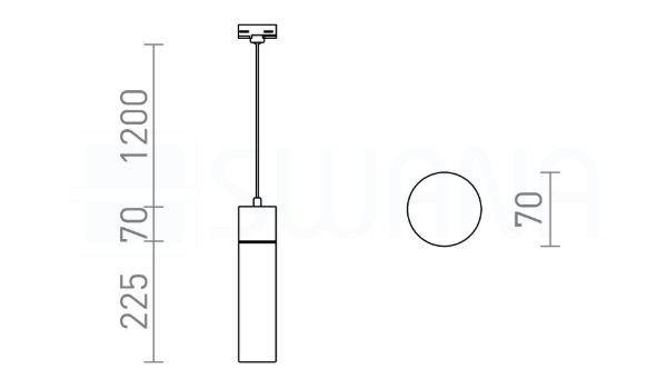 EIGHT háromfázisú áramkörös sínre függö lámpa  opál üveg/króm 230V LED E27 11W