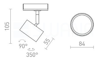 PIXEL egy áramkörös sínre fehér 230V LED GX53 7W