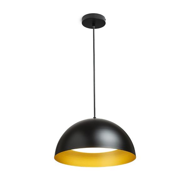 GLADYS 40 függő lámpa fekete/aranysárga 230V LED E27 30W