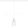 BELLINI L E14 függő lámpa, egyáramkörös sínre függesztéshez fehér tiszta üveg 230V LED E14 15W