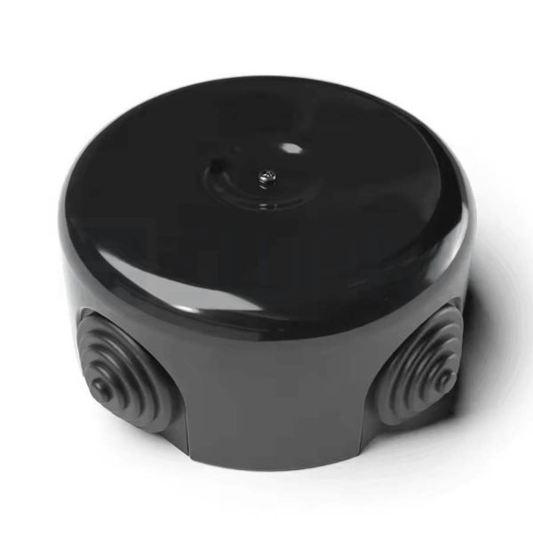 Fekete porcelán falonkívüli kötődoboz 90x45mm