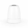 Fehér E27 egyenes porcelán foglalat M10×1 rögzítéssel