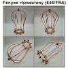 Rózsa arany csepp alakú fém lámpa rács E27 foglalathoz