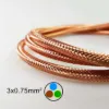 Vörösréz fémszövet borítású dekor vezeték 3×0,75 mm²
