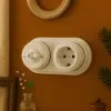 Elegáns fehér porcelán 2-es keret retro falon kívüli szereléshez
