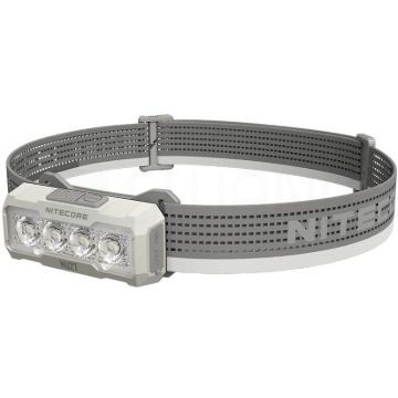 Nitecore Fejlámpa NU27 (akkumulátoros - tartozék) 4x UHE LED (600 lumen) Szürke